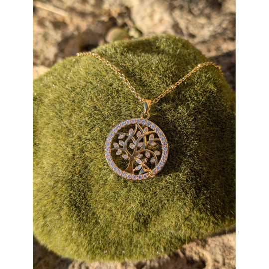 Collier "Arbre de vie petite fée" en acier inoxydable