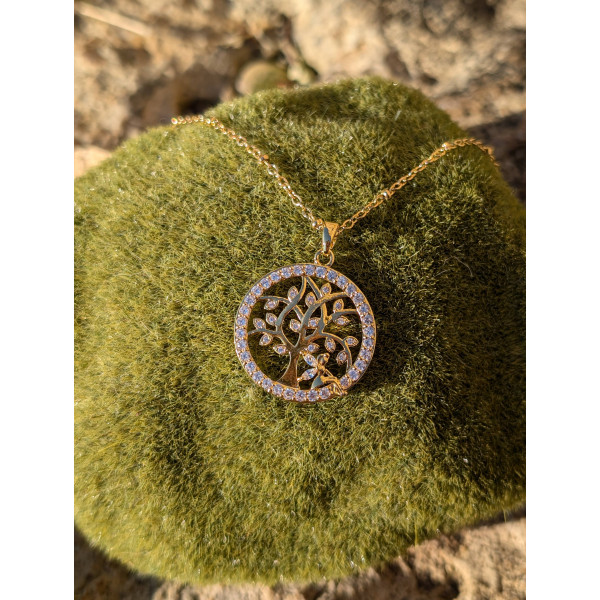 Collier "Arbre de vie petite fée" en acier inoxydable