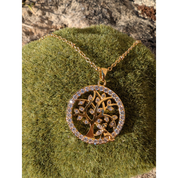 Collier "Arbre de vie petite fée" en acier inoxydable