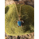 Collier "Tortue Bleue" en acier inoxydable